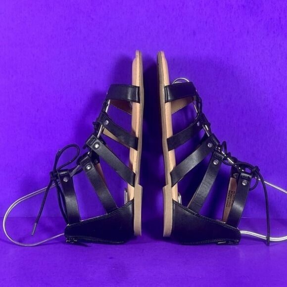 Dolce Vita Girls Black Curse Gladiator Lace Up Sandals Shoe Size 3 - Picture 6 of 8